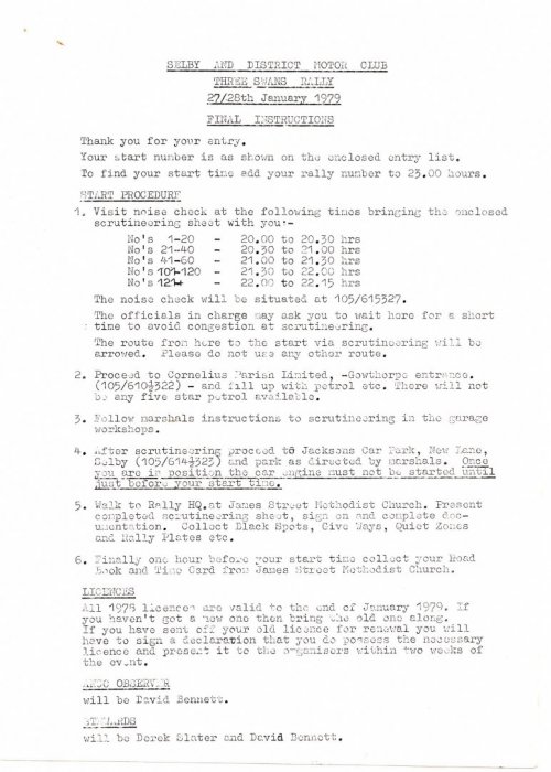 Selby and District Motor Club