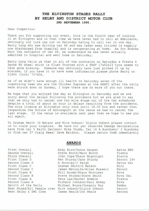 Selby and District Motor Club