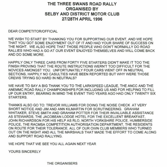 Selby and District Motor Club