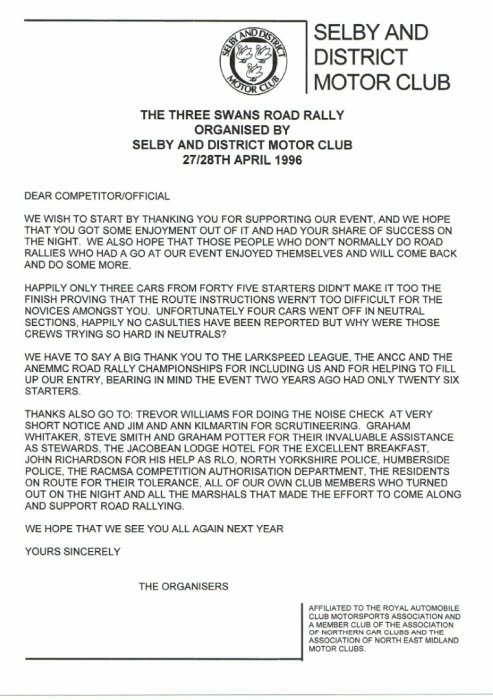 Selby and District Motor Club