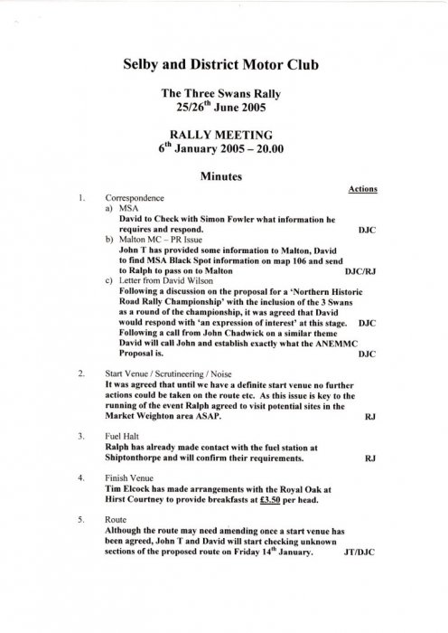 Selby and District Motor Club