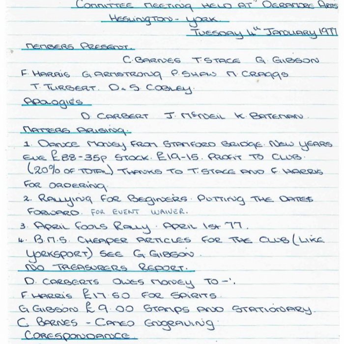 Selby Motor Club Information