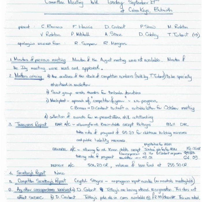 Selby Motor Club Information