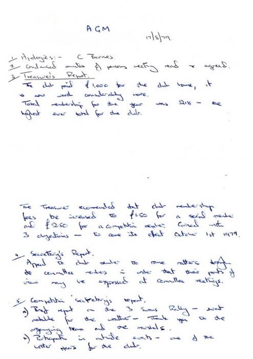 Selby Motor Club Information