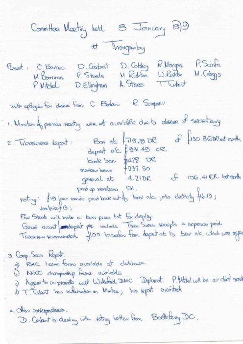 Selby Motor Club Information