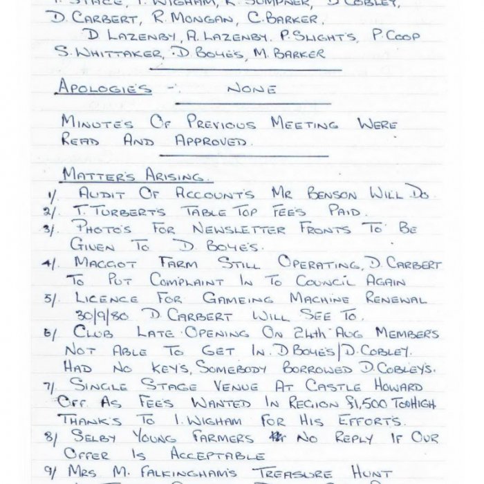 Selby Motor Club Information