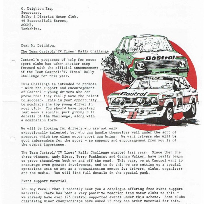 Selby Motor Club Information