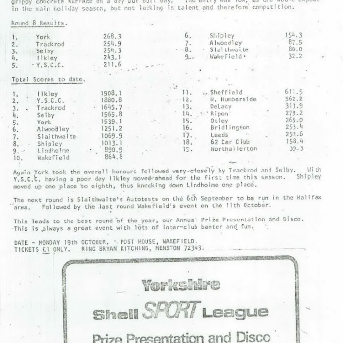 Selby Motor Club Information
