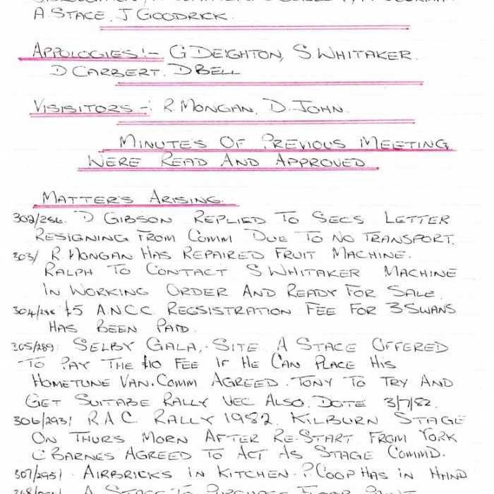 Selby Motor Club Information
