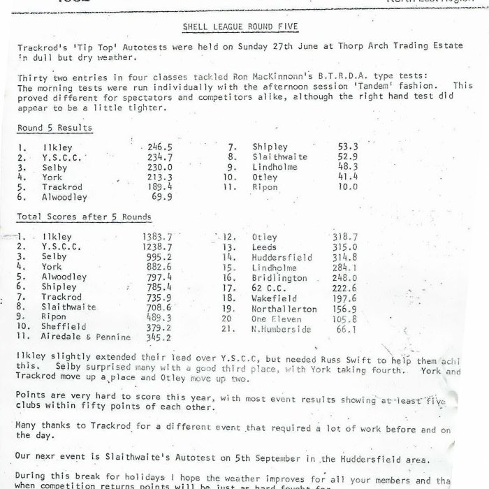 Selby Motor Club Information