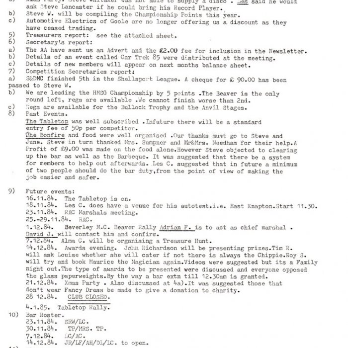Selby Motor Club Information