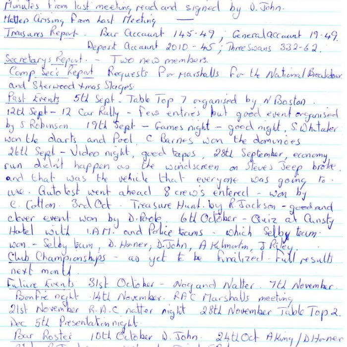Selby Motor Club Information