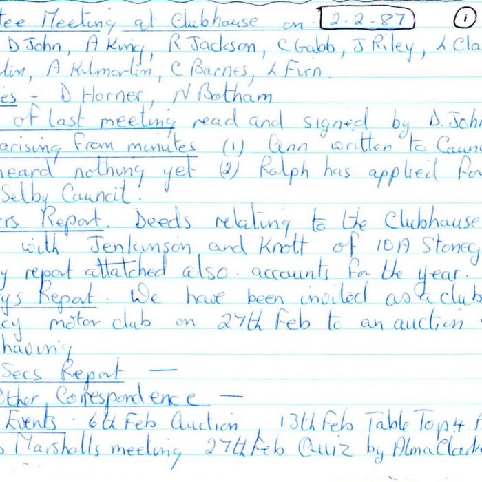 Selby Motor Club Information