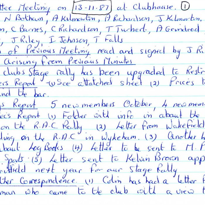 Selby Motor Club Information