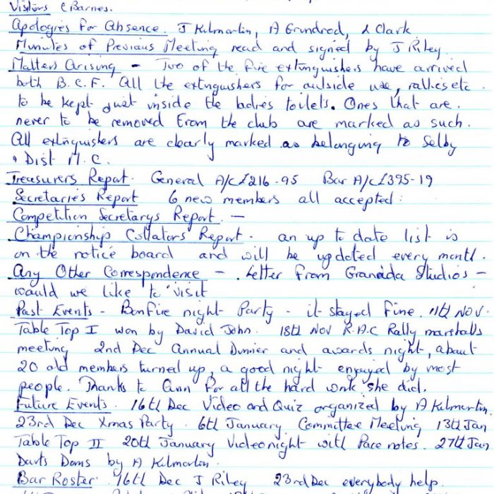 Selby Motor Club Information