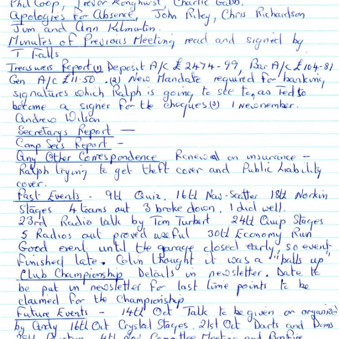 Selby Motor Club Information