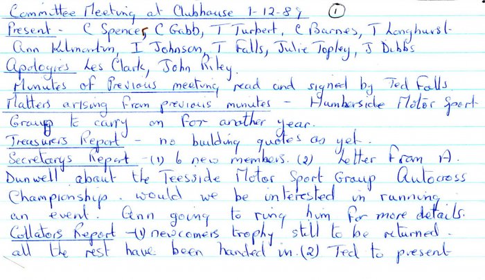 Selby Motor Club Information