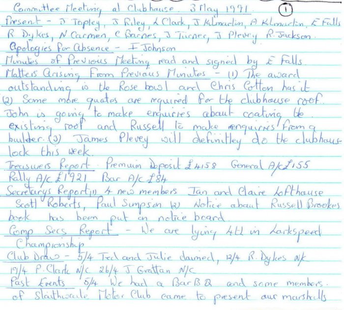 Selby Motor Club Information