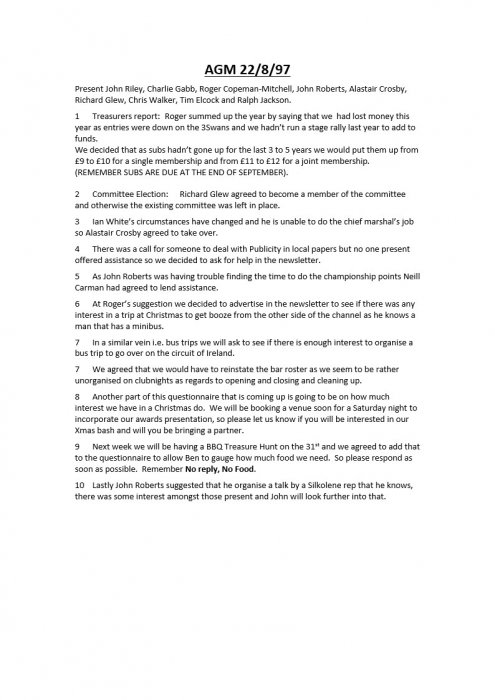 Selby Motor Club Information