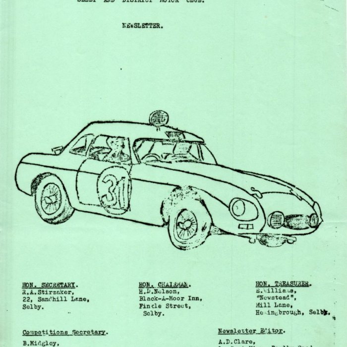 Selby Motor Club Newsletters