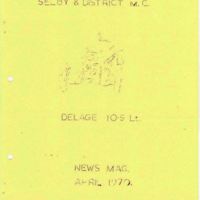 Selby Motor Club Newsletters