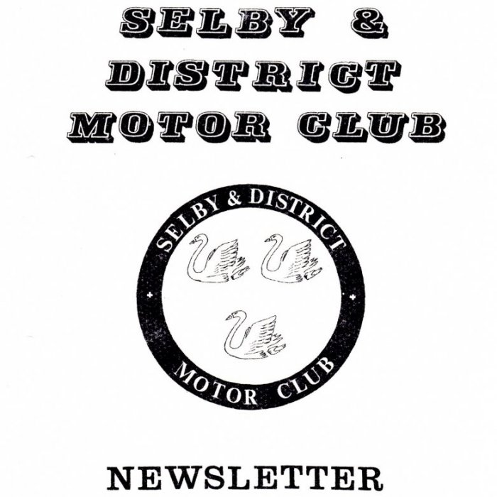 Selby Motor Club Newsletters