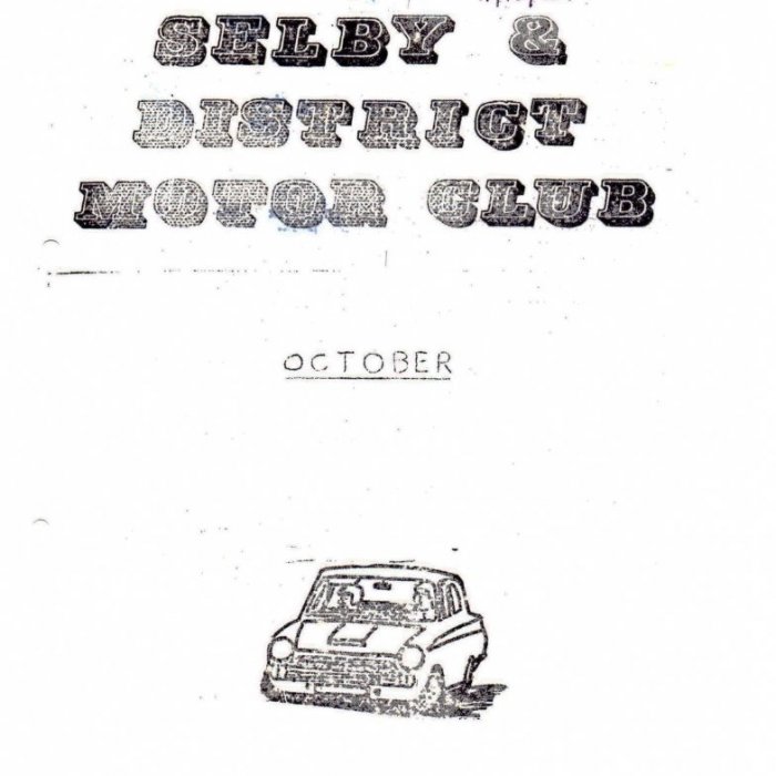Selby Motor Club Newsletters