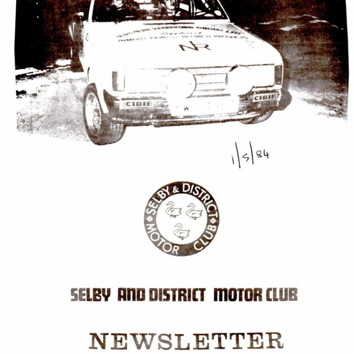 Selby Motor Club Newsletters