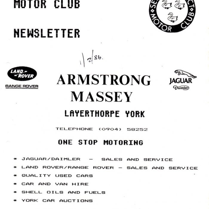 Selby Motor Club Newsletters