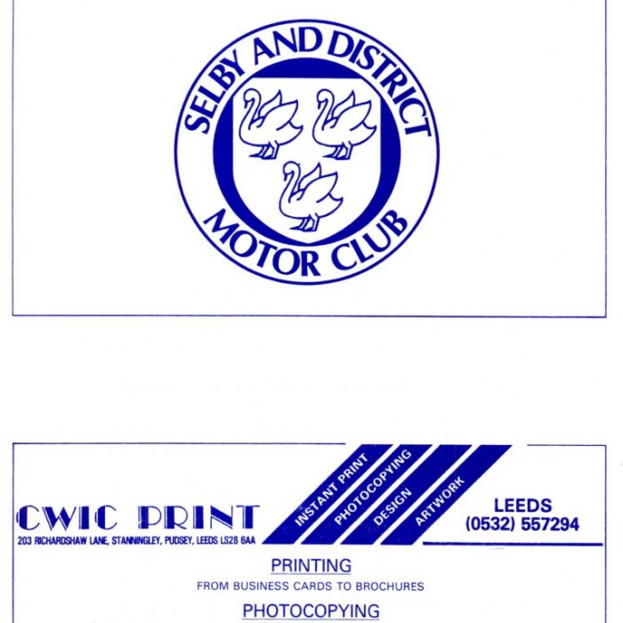 Selby Motor Club Newsletters