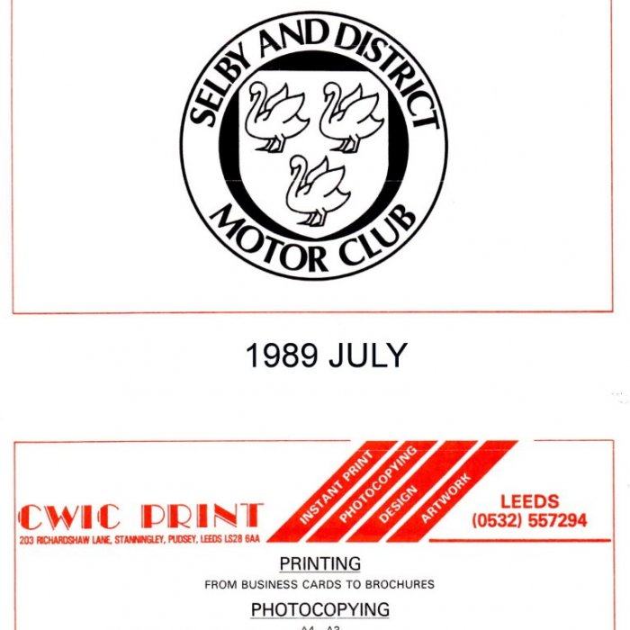 Selby Motor Club Newsletters