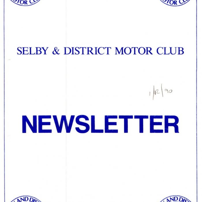Selby Motor Club Newsletters