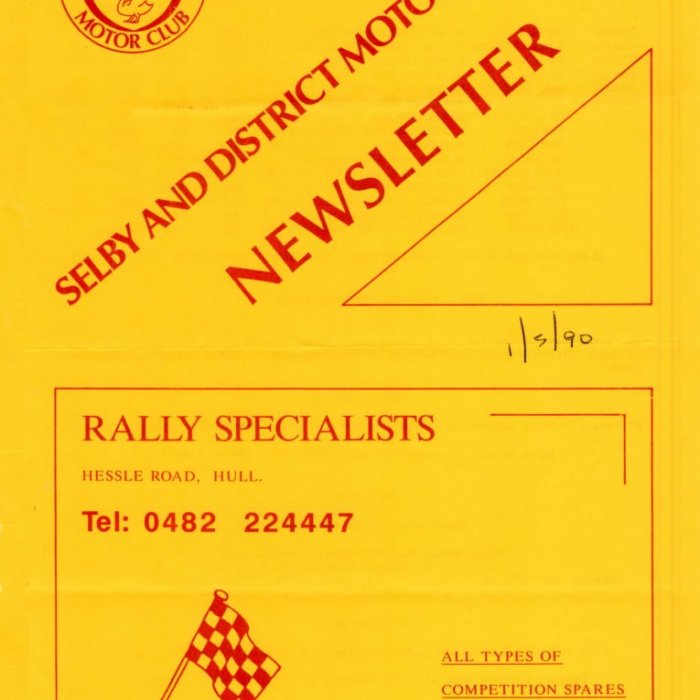 Selby Motor Club Newsletters