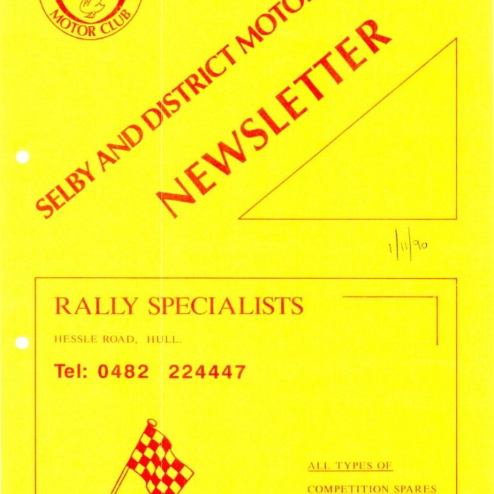 Selby Motor Club Newsletters