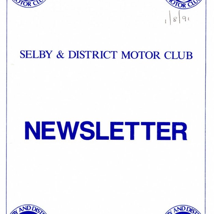 Selby Motor Club Newsletters