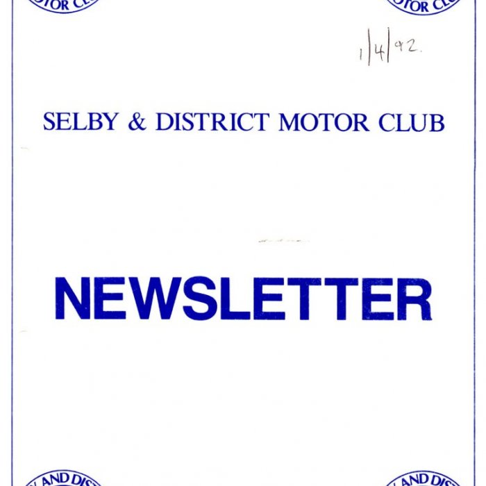 Selby Motor Club Newsletters