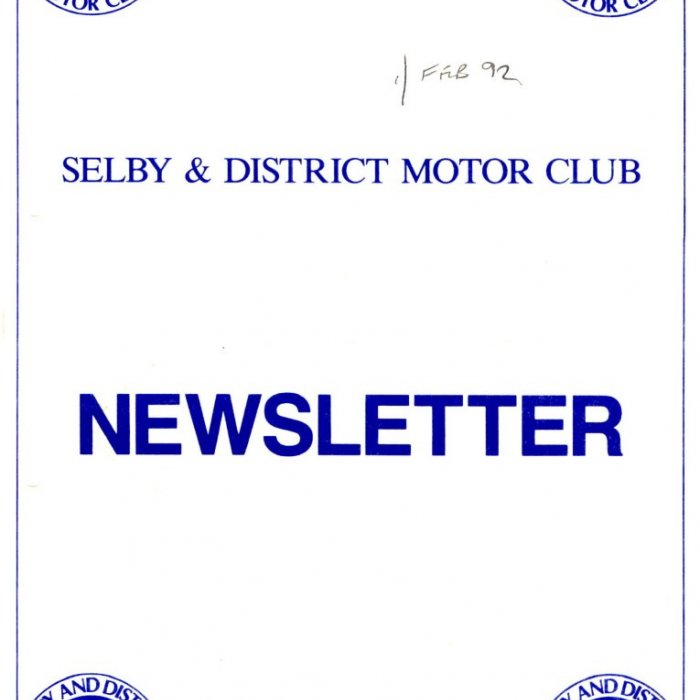 Selby Motor Club Newsletters