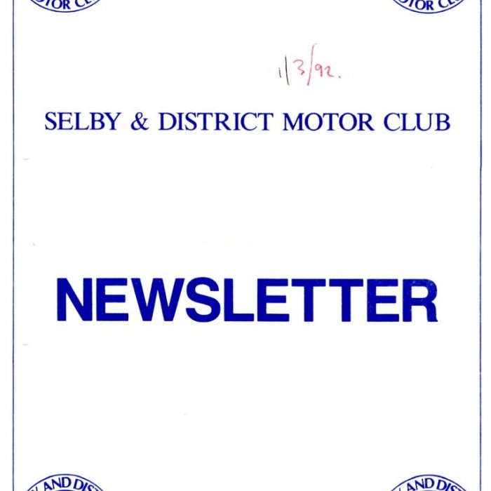 Selby Motor Club Newsletters