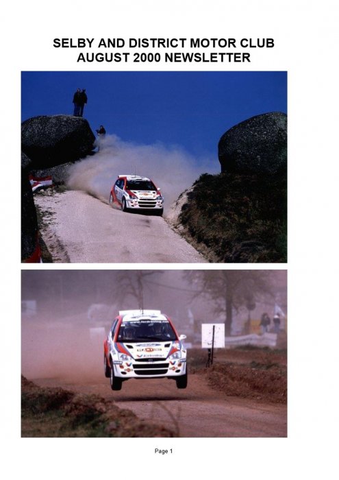 Selby Motor Club Newsletters