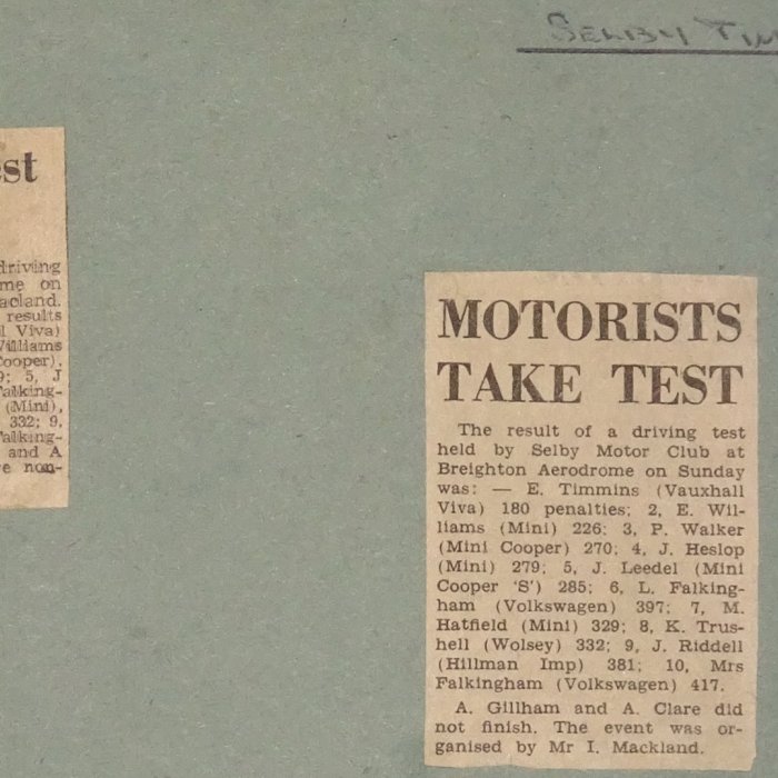 Selby and District Motor Club