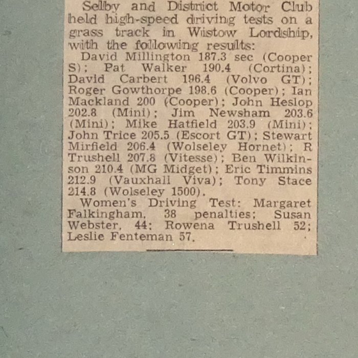 Selby and District Motor Club