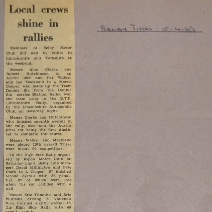 Selby and District Motor Club