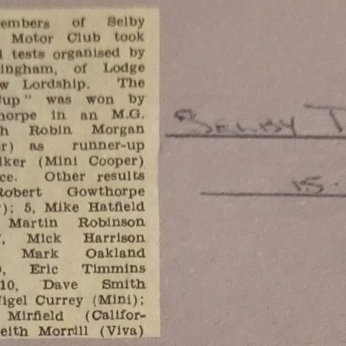 Selby and District Motor Club