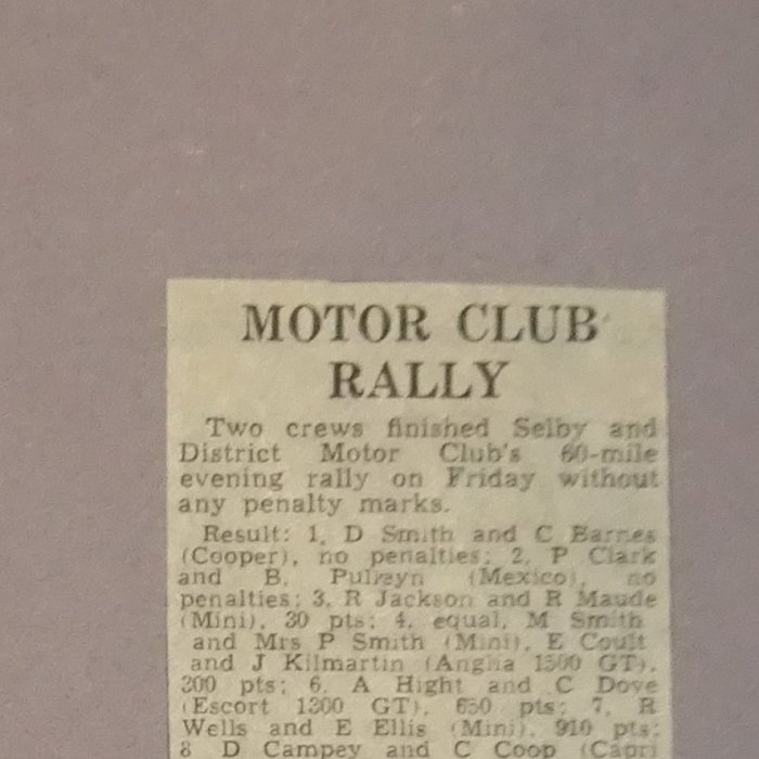 Selby and District Motor Club