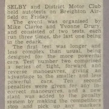 Selby and District Motor Club