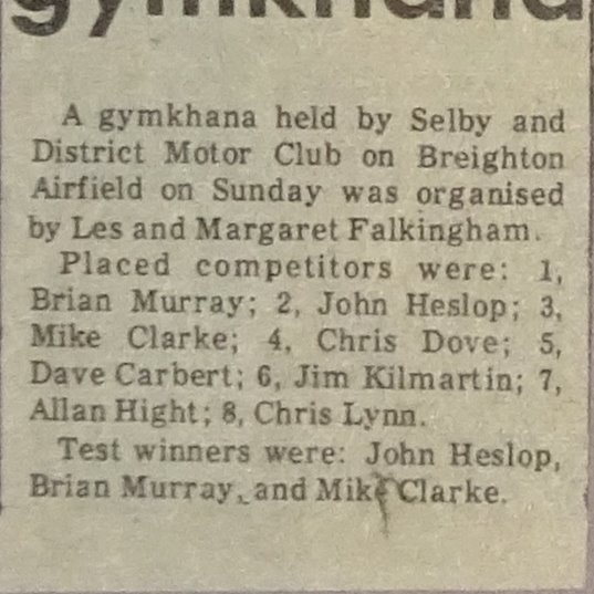 Selby and District Motor Club