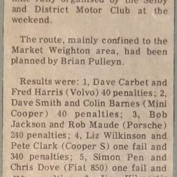 Selby and District Motor Club