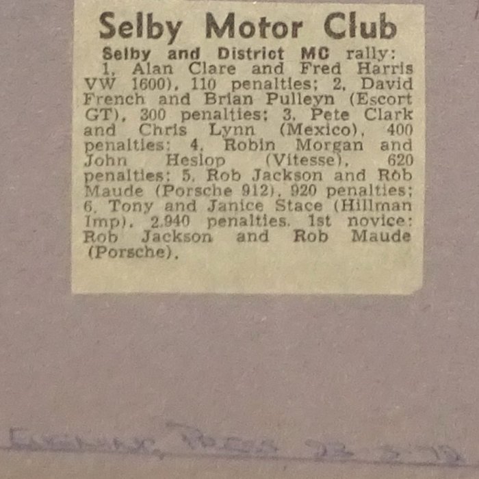 Selby and District Motor Club