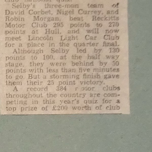 Selby and District Motor Club