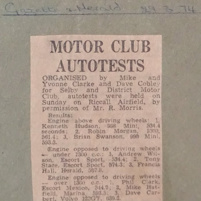 Selby and District Motor Club